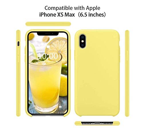 Silicone Case for iPhone Xs Max, Slim Liquid Silicone Soft Rubber